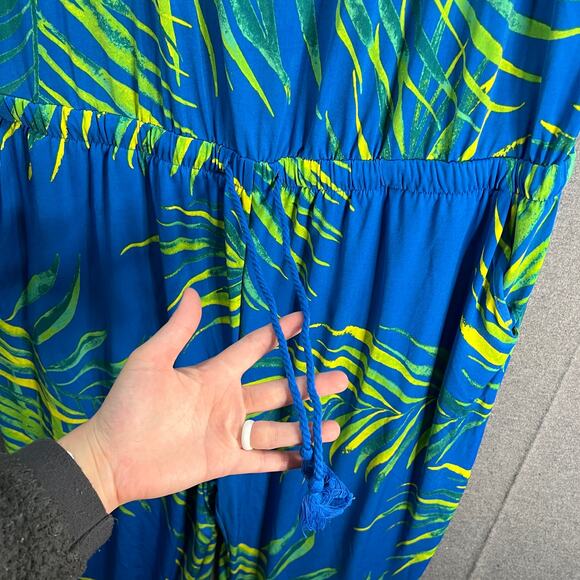 AmberNoon II Petite UPF 50 Cropped Painted Ju Sapphire Palm Petite 1X - Picture 6 of 16